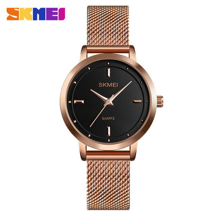 Women's Stainless Steel Mesh Strap Wrist Watch Analog Quartz Watch