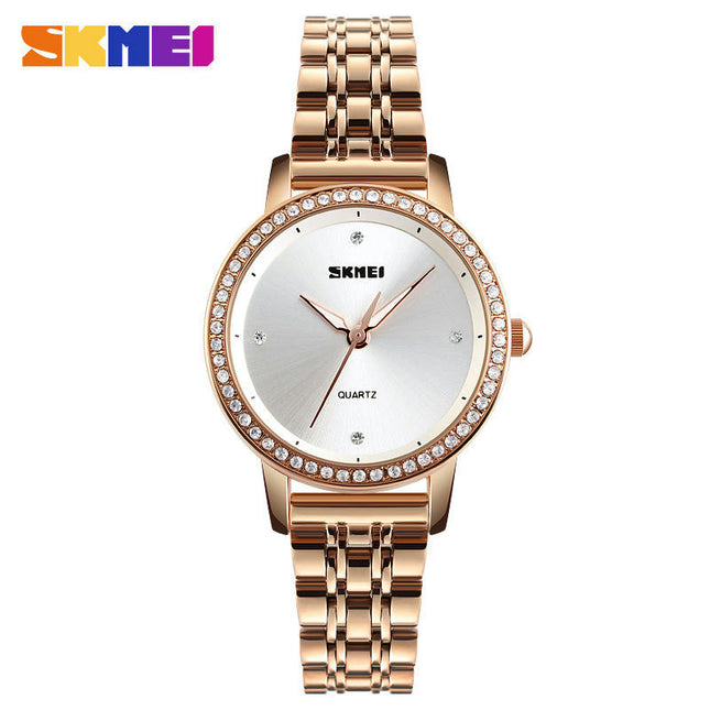 Diamond Watches for Women Analog Quartz Stainless Steel Waterproof Wrist Watches