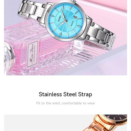 Women Watches Stainless Steel Waterproof Analog Date Watch