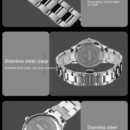 Women's Quartz Watches Waterproof, Casual Stainless Steel Wristwatch for Women