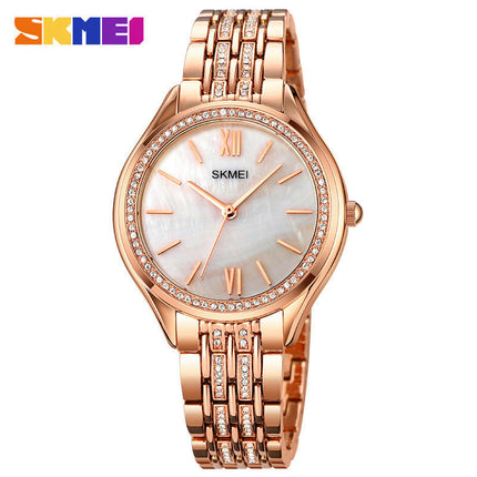 Women's Stainless Steel Luxury Diamond Watches Waterproof Quartz Analog Wrist Watches