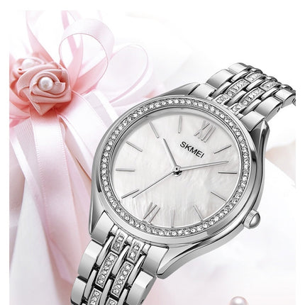 Women's Stainless Steel Luxury Diamond Watches Waterproof Quartz Analog Wrist Watches