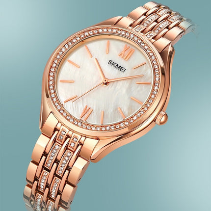 Women's Stainless Steel Luxury Diamond Watches Waterproof Quartz Analog Wrist Watches