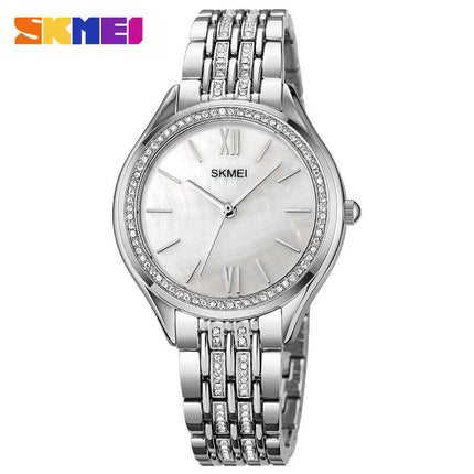 Women's Stainless Steel Luxury Diamond Watches Waterproof Quartz Analog Wrist Watches