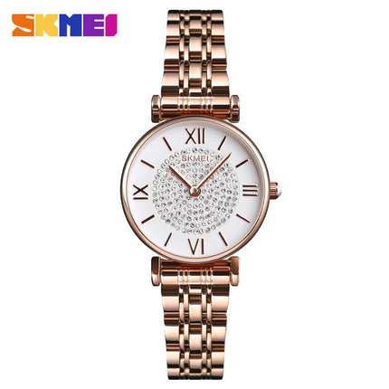 Women's Analog Quartz Diamond Wrist Watch Ladies Stainless Steel Watch