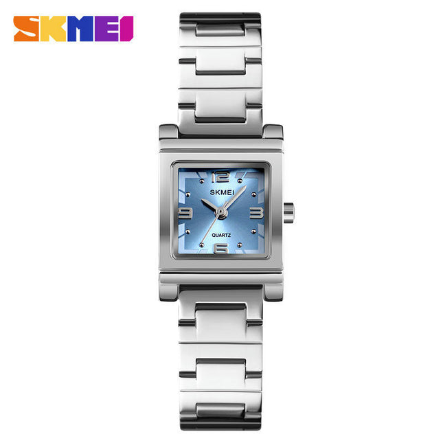 Women Watches Quartz Watch with Stainless Steel Strap Waterproof Square Wristwatch