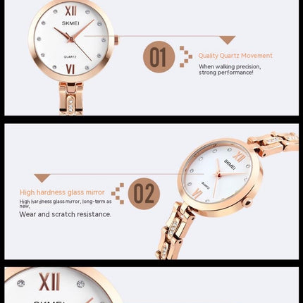 Women's Waterproof Fashion Diamond Watches Analog Quartz Watch