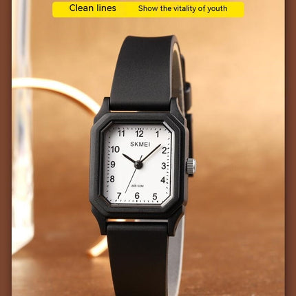 Women Wrist Watch, Square Quartz Waterproof Ultra-Thin Analog Watches for Girls Students