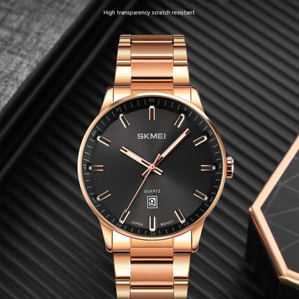 Men's Fashion Wrist Watch Waterproof Analog Quartz Date Watches with Stainless Steel Band