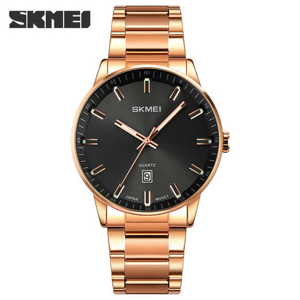 Men's Fashion Wrist Watch Waterproof Analog Quartz Date Watches with Stainless Steel Band