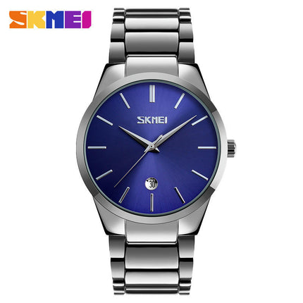 Men's Stainless Steel Watch,Waterproof Analog Quartz Watch with Date