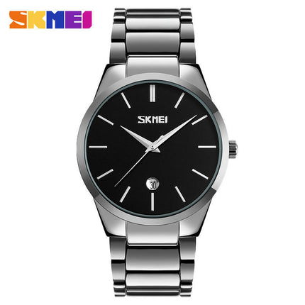 Men's Stainless Steel Watch,Waterproof Analog Quartz Watch with Date