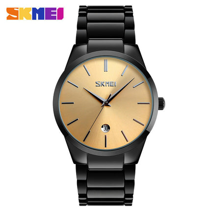 Men's Stainless Steel Watch,Waterproof Analog Quartz Watch with Date