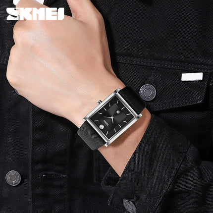 Square Watches for Men,Business Waterproof Men's Watch with Calendar