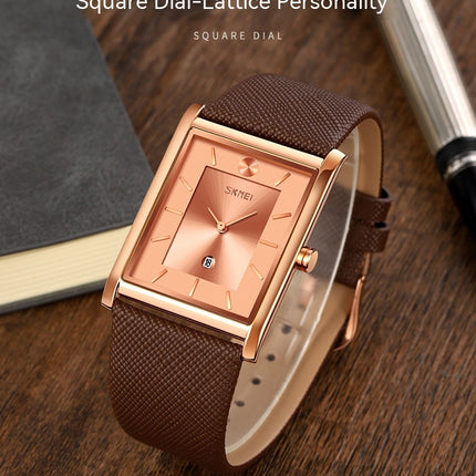 Square Watches for Men,Business Waterproof Men's Watch with Calendar