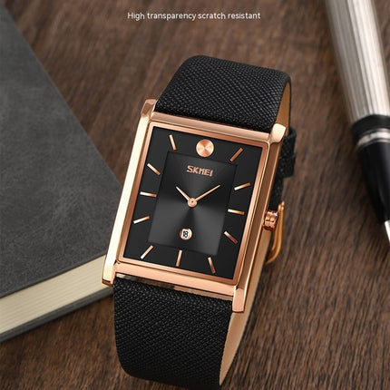 Square Watches for Men,Business Waterproof Men's Watch with Calendar