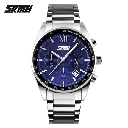 Men's Business Watches Date Waterproof Stainsteel Steel Band Watch