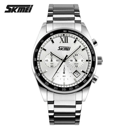 Men's Business Watches Date Waterproof Stainsteel Steel Band Watch