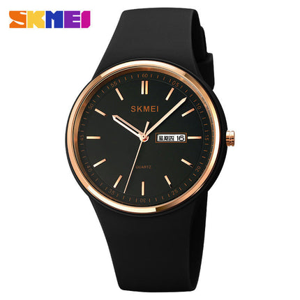 Women's Quartz Watch Date and Day Silicone Strap Waterproof Watches