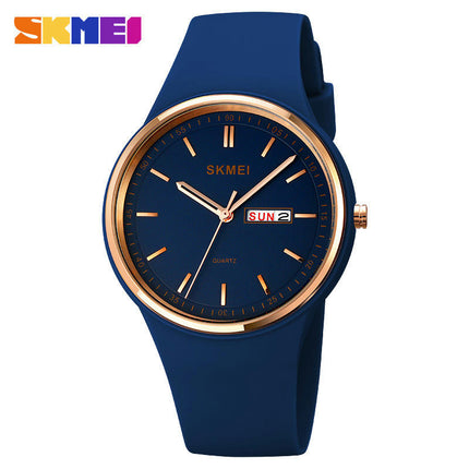 Women's Quartz Watch Date and Day Silicone Strap Waterproof Watches