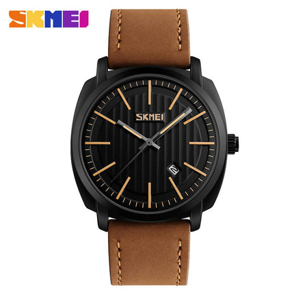 Men's Analog Quartz Watch Business Wrist Watch Calendar Waterproof Leather Watches