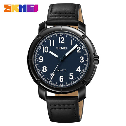 Men's Analog Quartz Watch Business  Waterproof Leather Watches