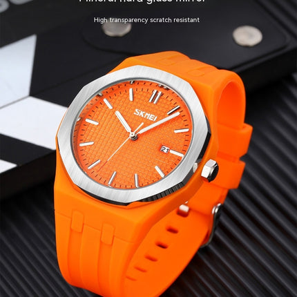 Waterproof Casual Silicone Strap Women Men Quartz Watches With Date