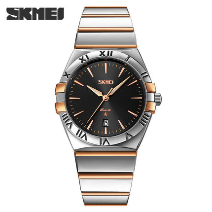 Men's Wrist Watches, Analog Stainless Steel Date Quartz Waterproof Watches