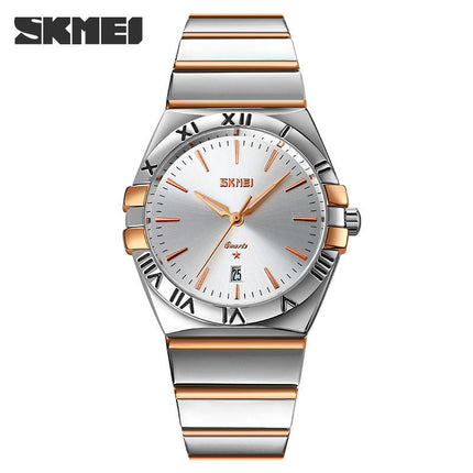 Men's Wrist Watches, Analog Stainless Steel Date Quartz Waterproof Watches