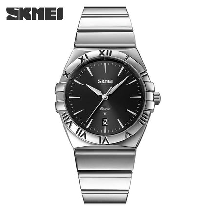 Men's Wrist Watches, Analog Stainless Steel Date Quartz Waterproof Watches