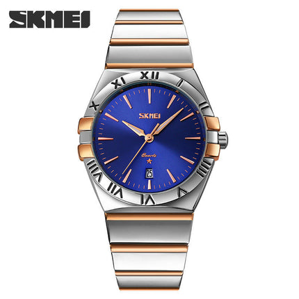 Men's Wrist Watches, Analog Stainless Steel Date Quartz Waterproof Watches