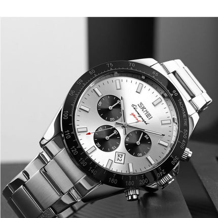 Classics Business Analog Watch Quartz Waterproof Stainless Steel Watch for Men