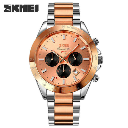 Classics Business Analog Watch Quartz Waterproof Stainless Steel Watch for Men