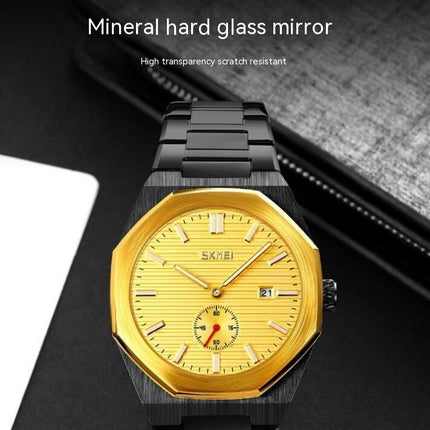 Men's Watches Analog Quartz Business Watch Stainless Steel Date Waterproof Watch for Men