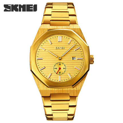 Men's Watches Analog Quartz Business Watch Stainless Steel Date Waterproof Watch for Men