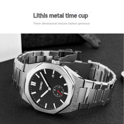 Men's Watches Analog Quartz Business Watch Stainless Steel Date Waterproof Watch for Men