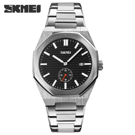 Men's Watches Analog Quartz Business Watch Stainless Steel Date Waterproof Watch for Men