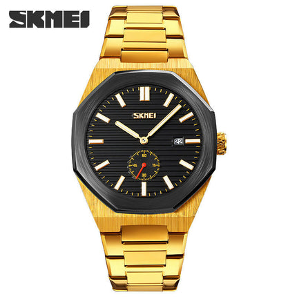 Men's Watches Analog Quartz Business Watch Stainless Steel Date Waterproof Watch for Men