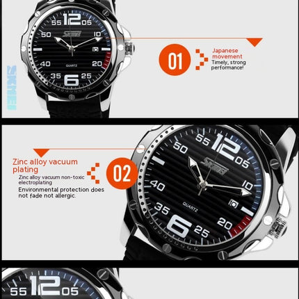 Watch for Men, Waterproof Quartz Movement Watches, Fashion Analog Men's Wrist Watch