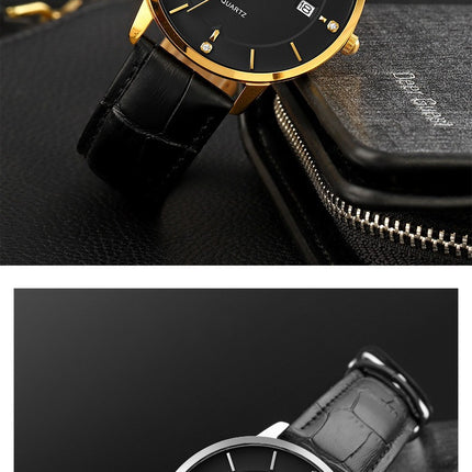 Men's Watch Analog Quartz Watches with Date Diamond Waterproof Men's Wrist Watch