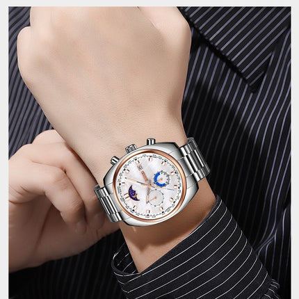 Men's Watches Chronograph Stainless Steel Waterproof Date Analog Quartz Watch