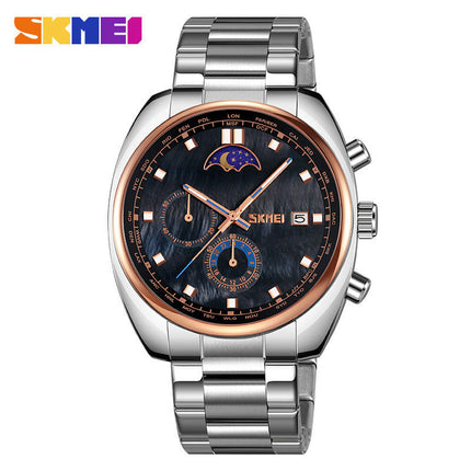 Men's Watches Chronograph Stainless Steel Waterproof Date Analog Quartz Watch