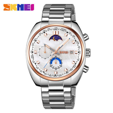 Men's Watches Chronograph Stainless Steel Waterproof Date Analog Quartz Watch