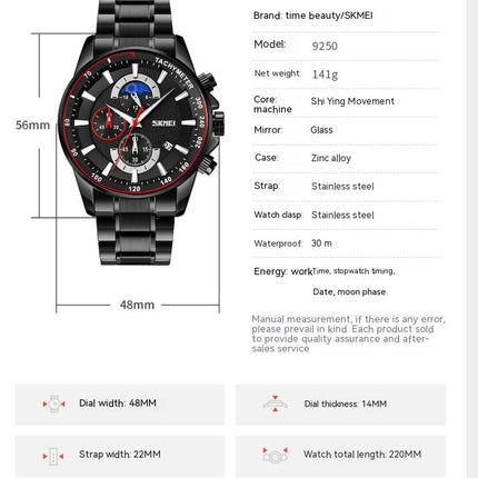 Men's Analog Digital Watches Waterproof Chronograph LED Casual Wristwatch