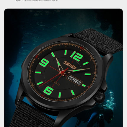 Men's Fashion Watch Luminous Analog Quartz Waterproof Casual Wristwatch