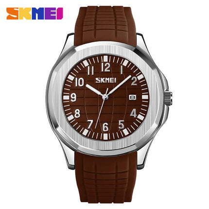 Men's Analog Quartz Watches Silicone Strap Waterproof Date Wrist Watch for Men