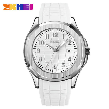 Men's Analog Quartz Watches Silicone Strap Waterproof Date Wrist Watch for Men