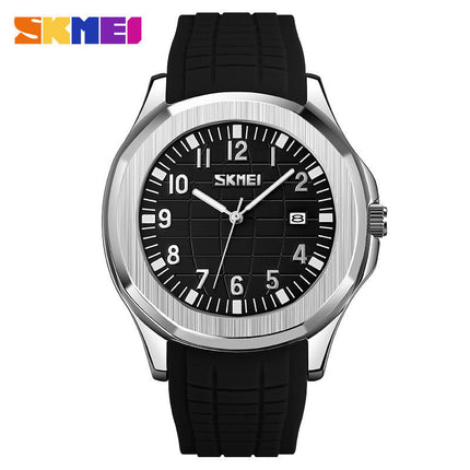 Men's Analog Quartz Watches Silicone Strap Waterproof Date Wrist Watch for Men