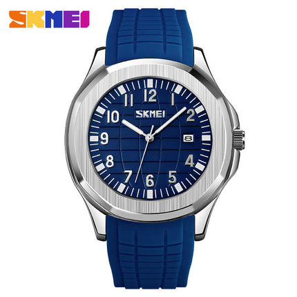 Men's Analog Quartz Watches Silicone Strap Waterproof Date Wrist Watch for Men