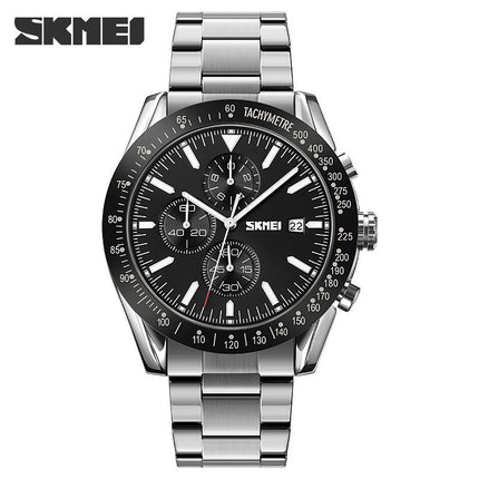 Men's Watches Quartz Stainless Steel Chronograph Waterproof Date Wrist Watch